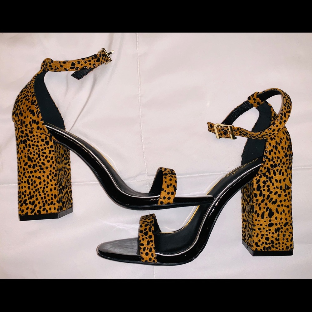 Cupid Leopard Block Heel